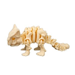 Flexi dinoszaurusz figura, Ankylosaurus csontváz – mozgatható 3D nyomtatott dínó, 15 cm