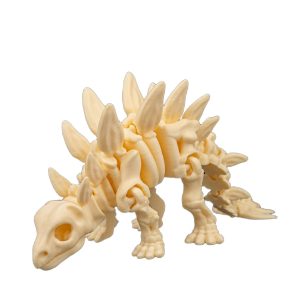 Flexi dinoszaurusz figura, Stegosaurus csontváz – mozgatható 3D nyomtatott dínó, 17 cm